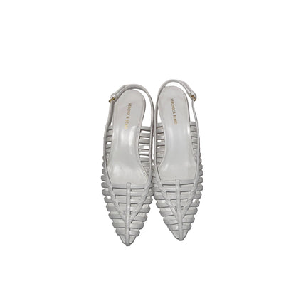 Veronica Beard White Strappy Heels-SHOES-Gazelle Fashion and Style