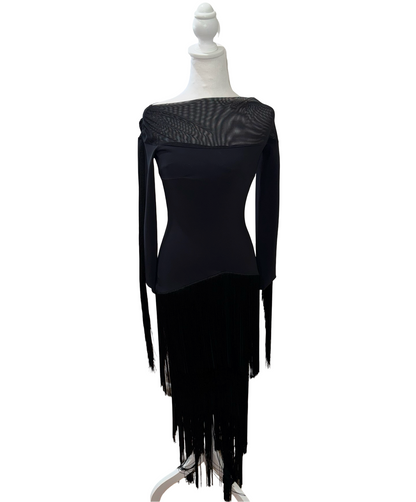Chiara Boni Fringe Dress-DRESS-Gazelle Fashion and Style