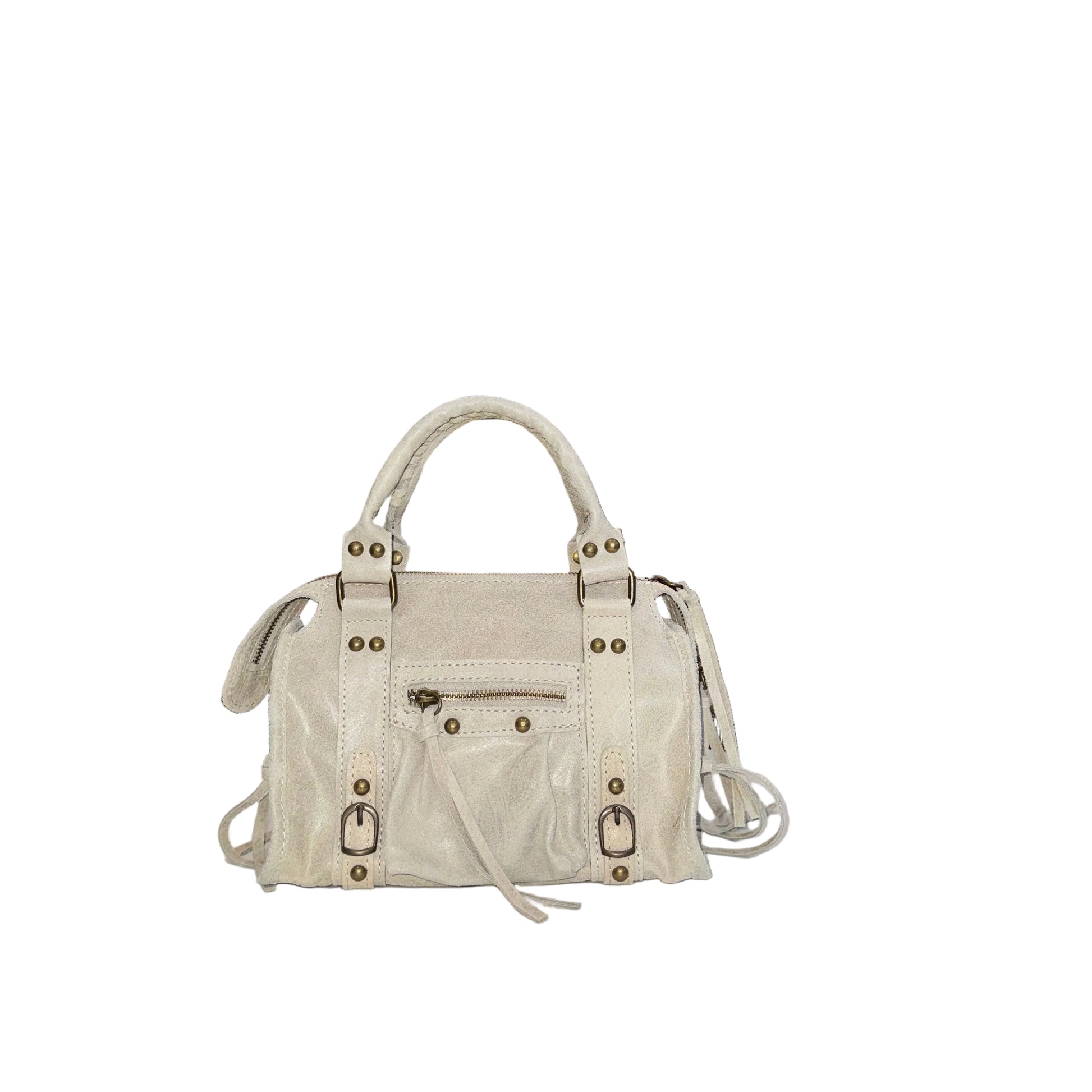 Top Handle Leather Handbag-HANDBAGS-Gazelle Fashion and Style