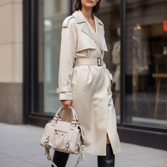 Top Handle Leather Handbag- Gazelle Fashion and Style 