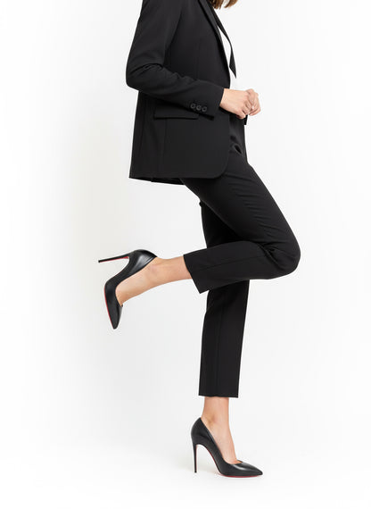 Christian Louboutin Black Leather High Heels-SHOES-Gazelle Fashion and Style