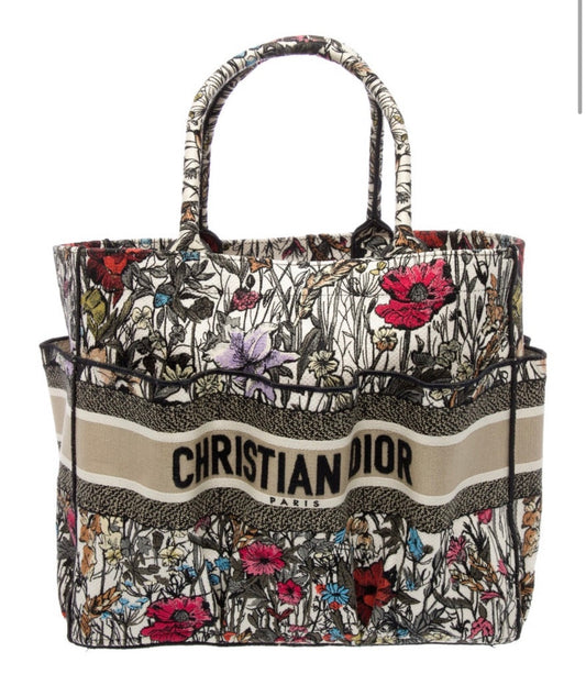 Christian Dior Canvas Book Tote Bag-HANDBAGS-Mulitcolor-New-Gazelle Fashion and Style