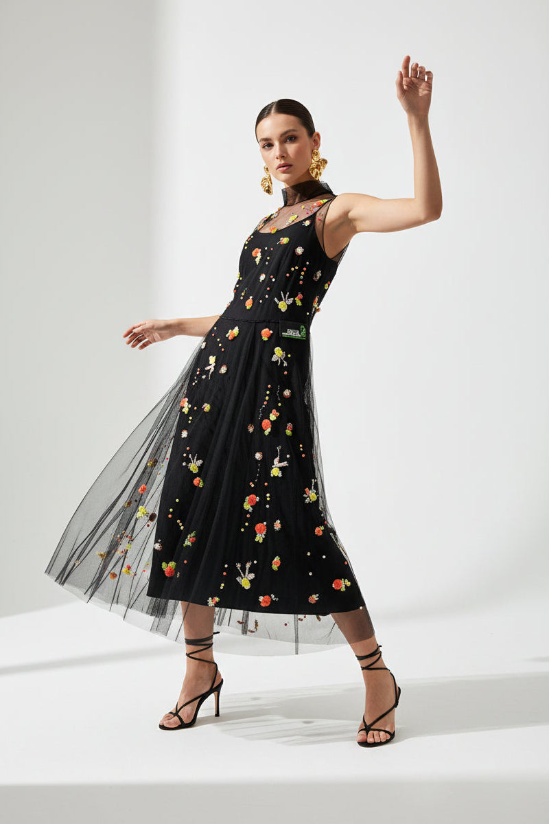 Prada 2018 Runway Multi Tulle Sporty Dress-Dresses-Gazelle Fashion and Style