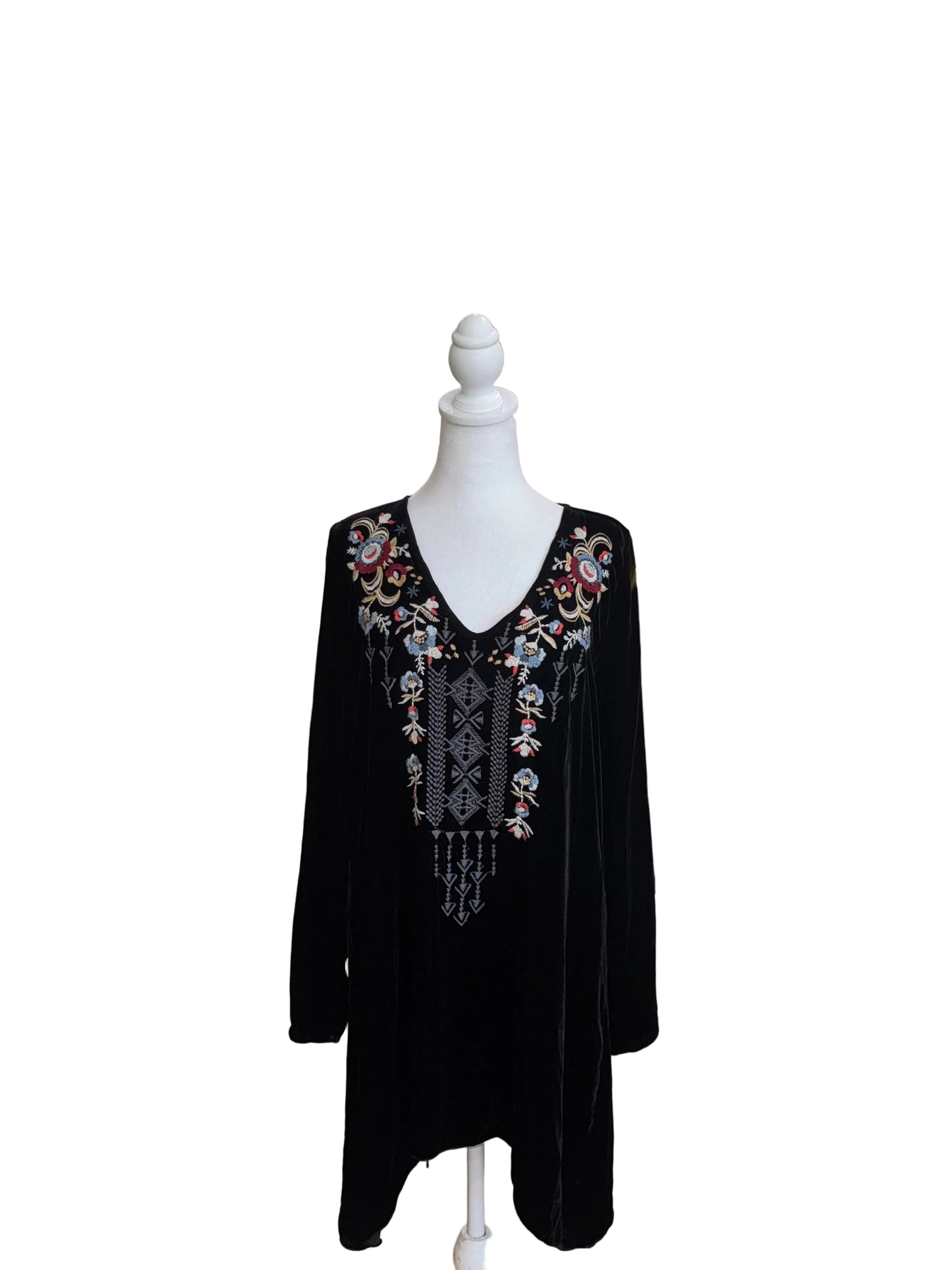 Johnny Was Velvet Tunic Dress- Gazelle Fashion and Style 