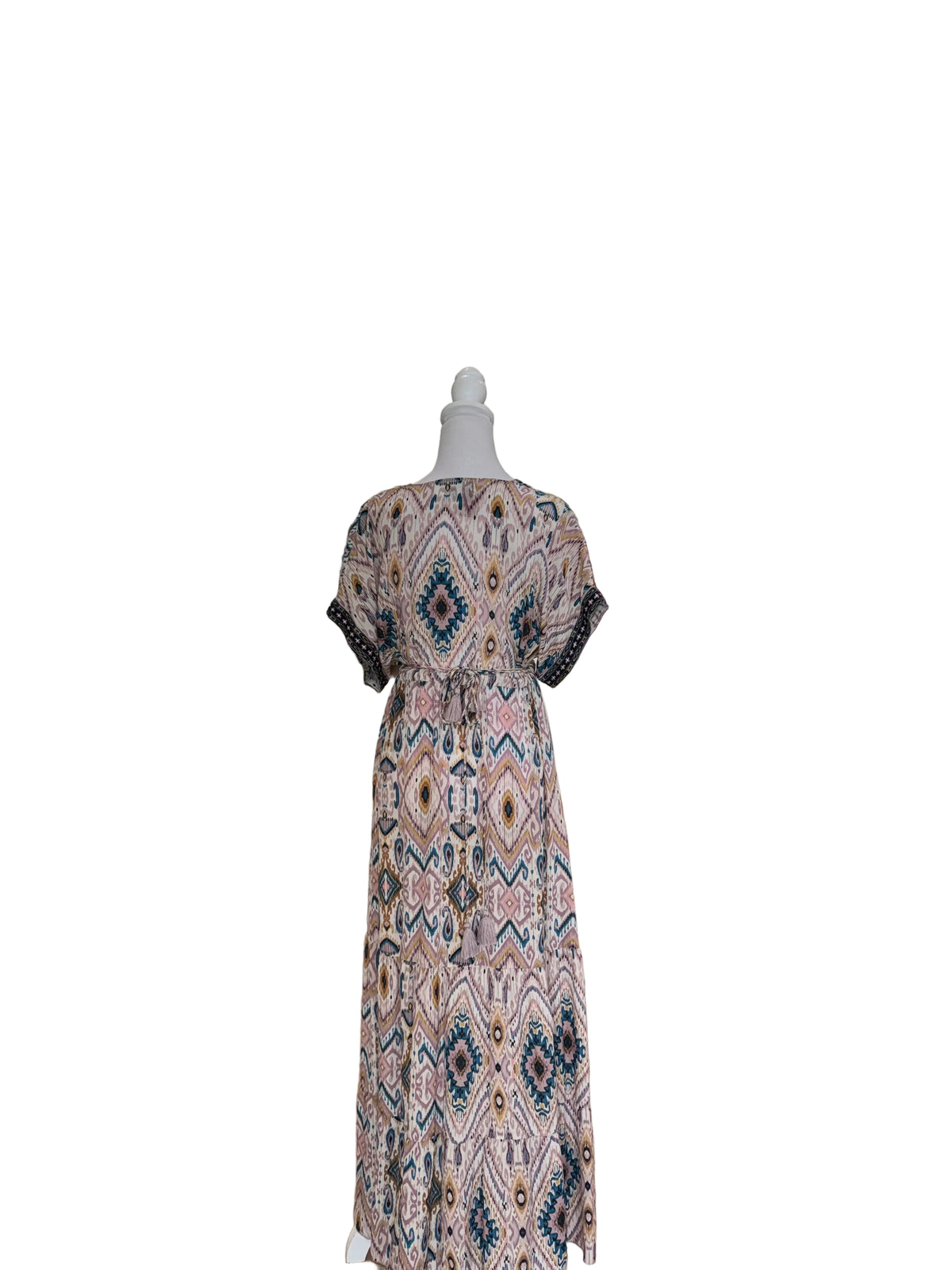 Johnny Was Silk Printed Maxi Dress- Gazelle Fashion and Style 