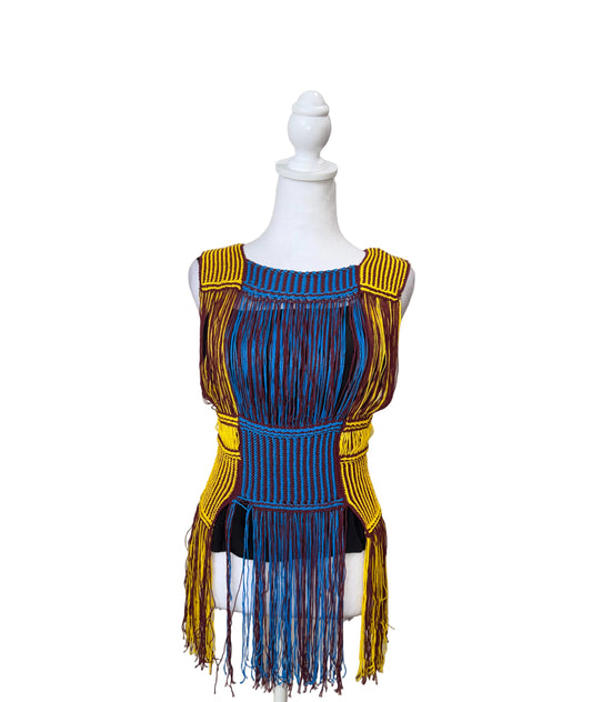 Missoni Fringe Sheath Knit Top-TOPS-Gazelle Fashion and Style