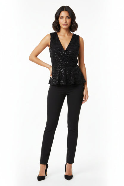 Adriana Papell Sleeveless Beaded Top- Gazelle Fashion and Style 