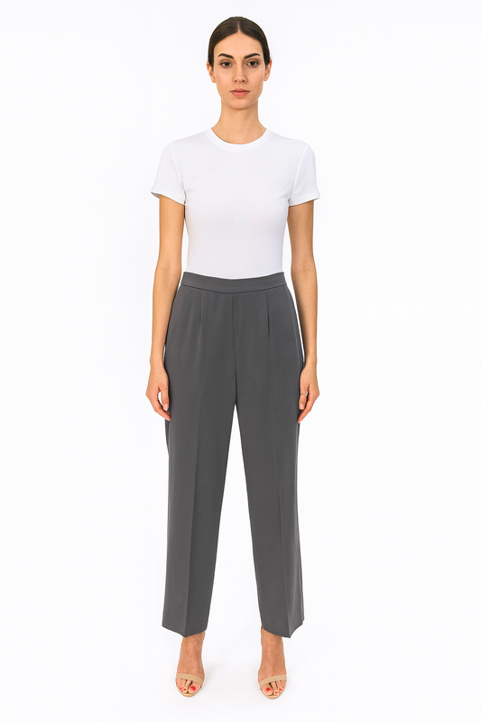 MaxMara Grey Wool Pant-Pants-Gazelle Fashion and Style
