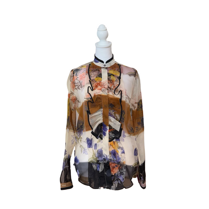 Etro Sheer Floral Print Blouse- Gazelle Fashion and Style 