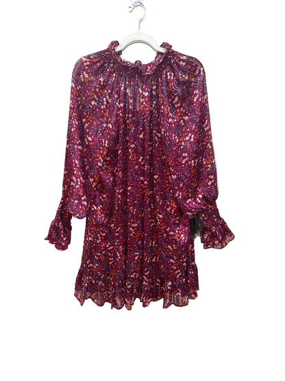 Sabina Musáyev Floral Purple Long Sleeve Dress-DRESS-Gazelle Fashion and Style