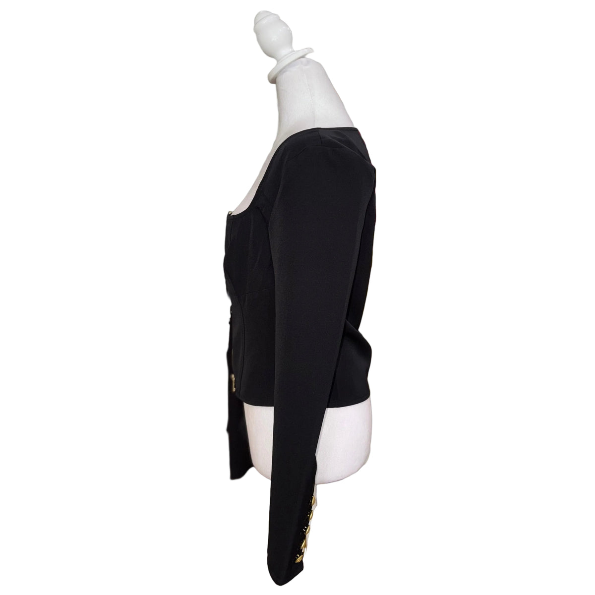 L'AGENCE Black Long Sleeve Top-TOPS-Gazelle Fashion and Style