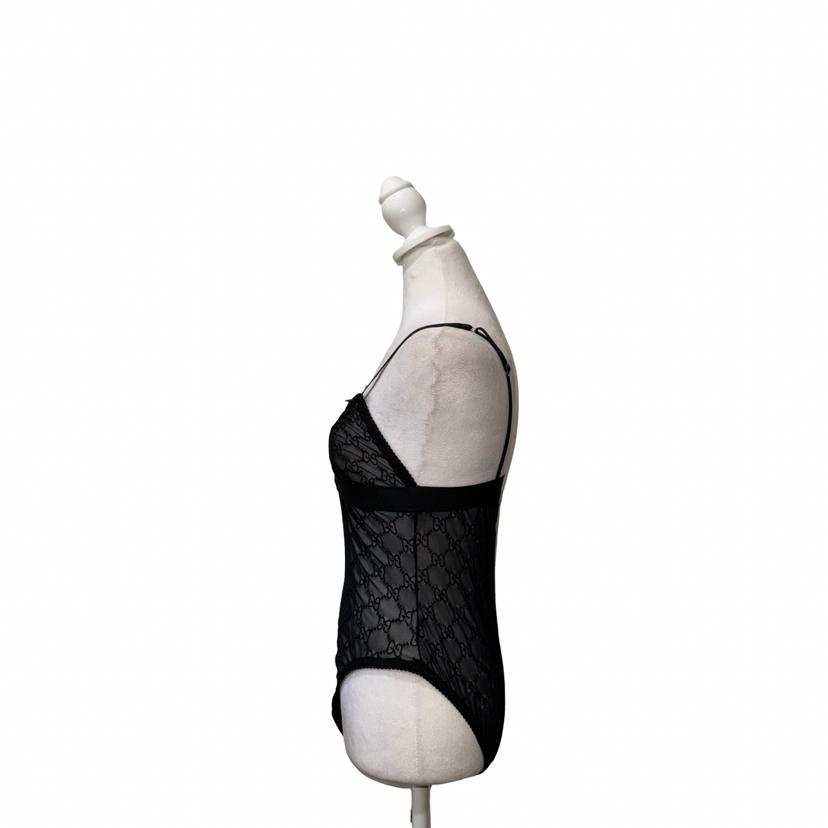 Gucci Sheer Black Bodysuit- Gazelle Fashion and Style 