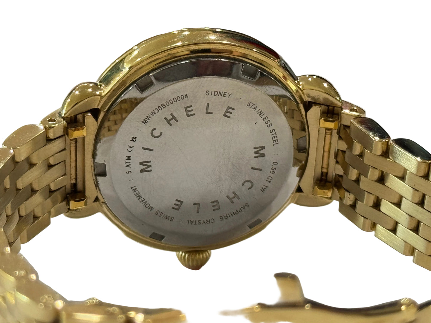 Michele Sydney Gold Diamond Watch-WATCH-Gazelle Fashion and Style