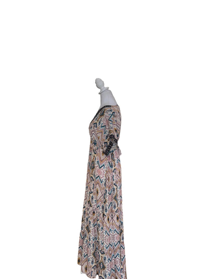 Johnny Was Silk Printed Maxi Dress- Gazelle Fashion and Style 