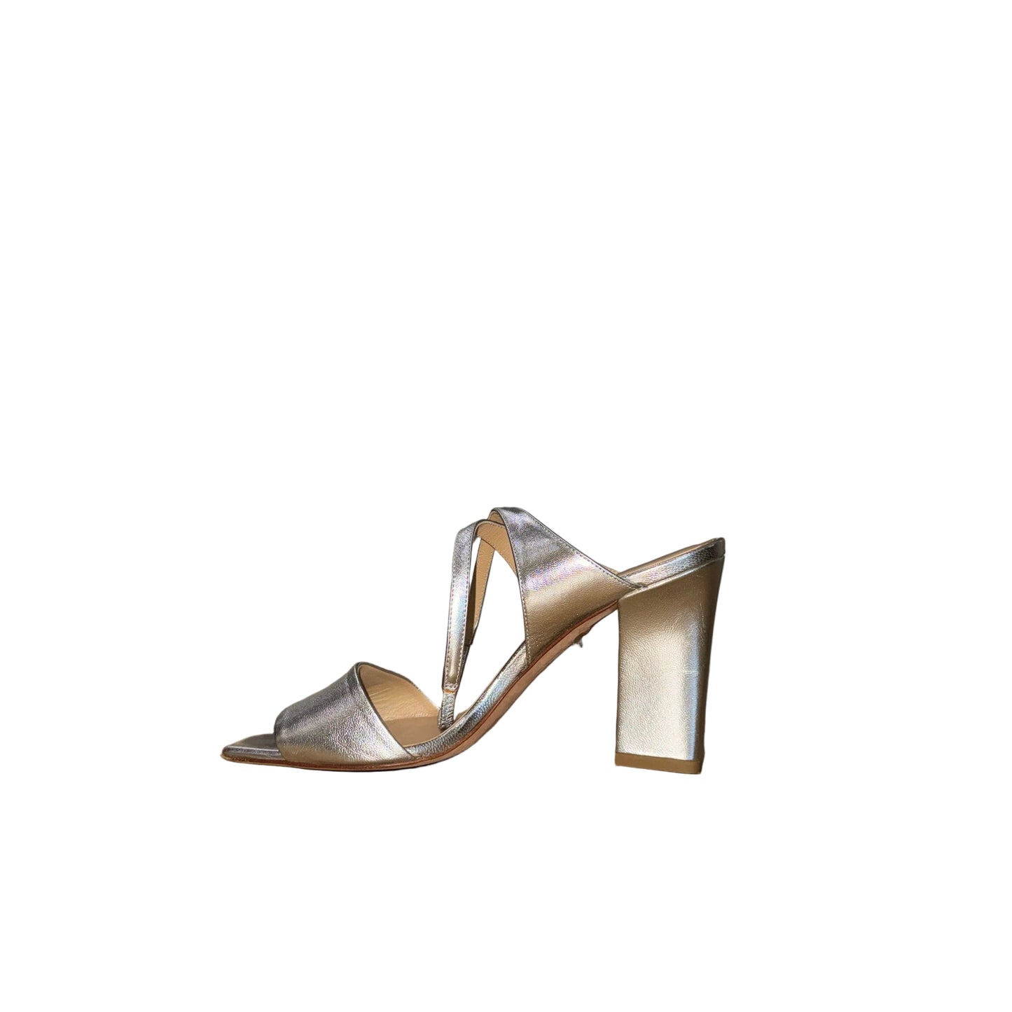 Aeyde Metallic Silver Sandals Heels- Gazelle Fashion and Style 