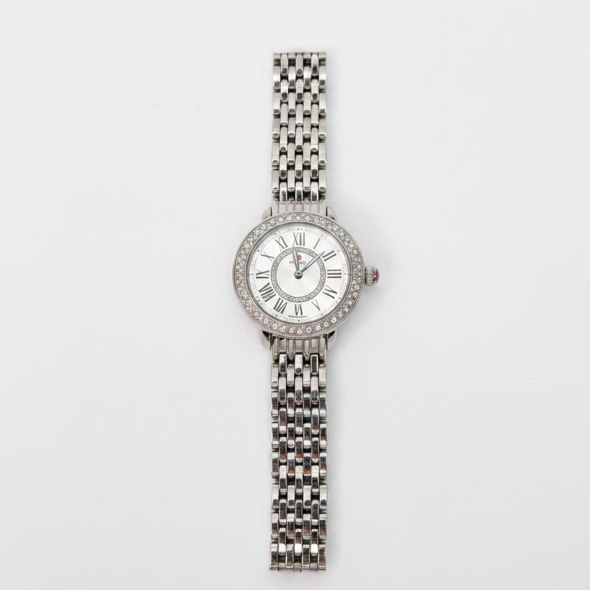 Michele Serein Diamond Watch-WATCH-27.5mm-silver-Excellent-Gazelle Fashion and Style