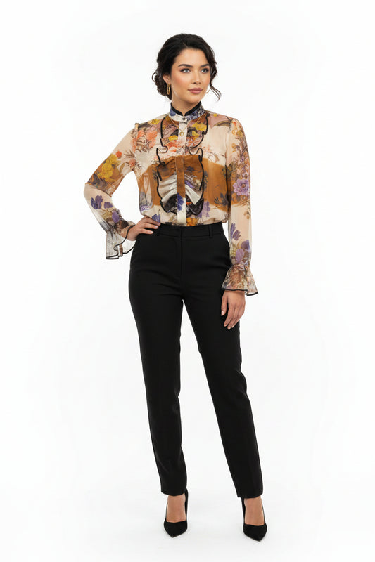 Etro Sheer Floral Print Blouse- Gazelle Fashion and Style 