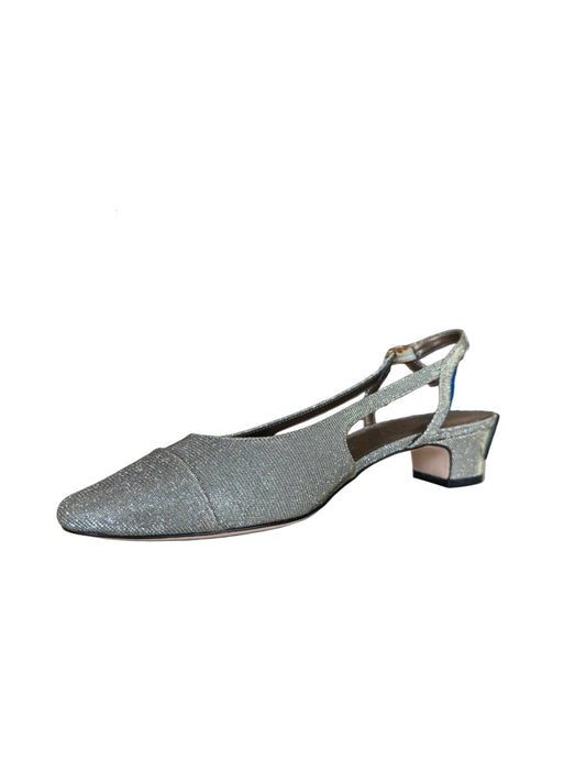 Vaneli Silver Sling Back Heels