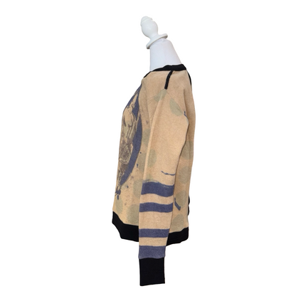 Rohka 100% Wool Jacquard Knit Top- Gazelle Fashion and Style 