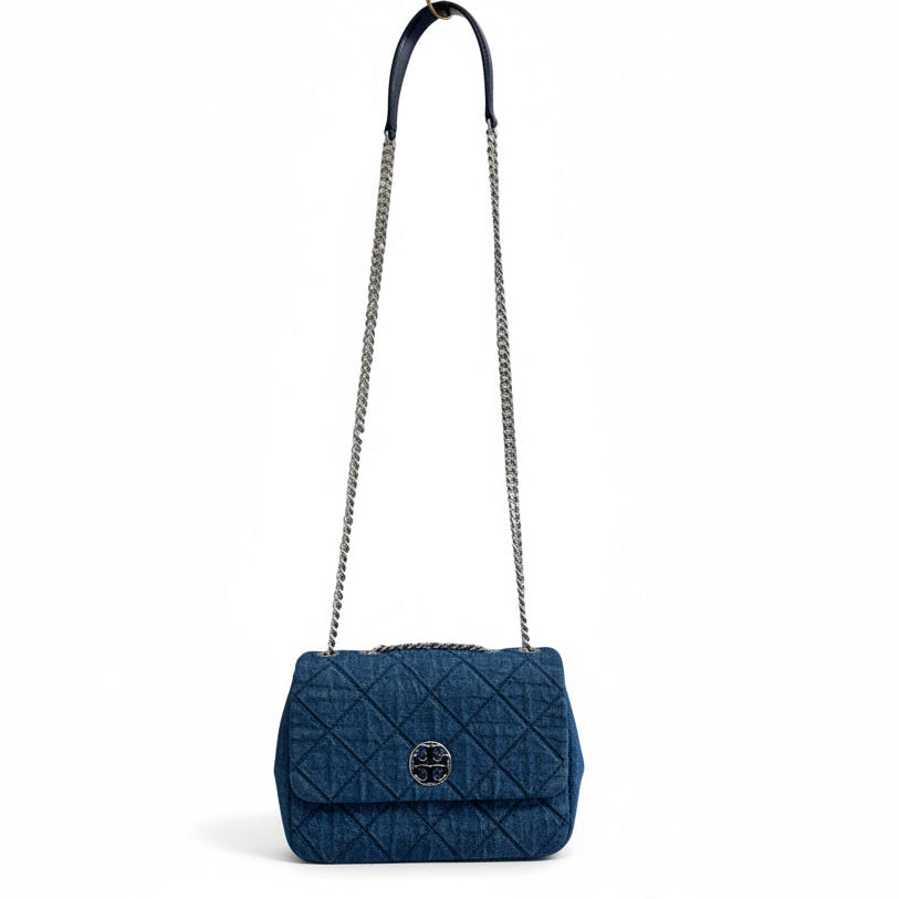 Tory Burch Small Willa Denim Shoulder Bag-HANDBAGS-Gazelle Fashion and Style