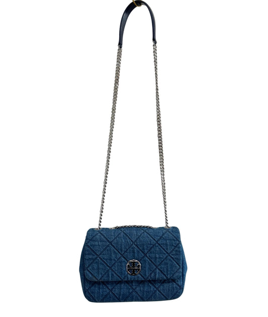 Tory Burch Small Willa Denim Shoulder Bag-HANDBAGS-Gazelle Fashion and Style