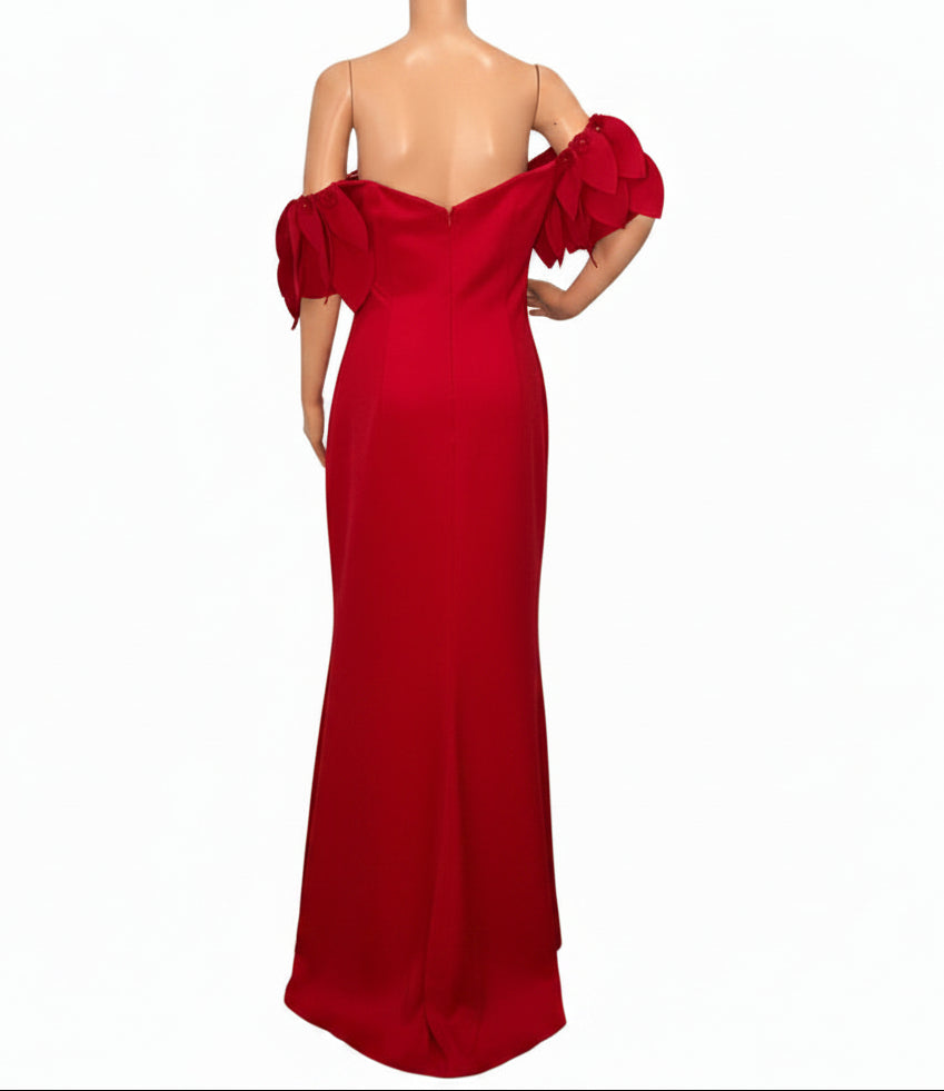 Badgely Mischka Off-Shoulder Maxi Dress-DRESS-Gazelle Fashion and Style