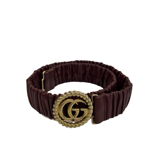 Gucci Scrunch Leather Belt