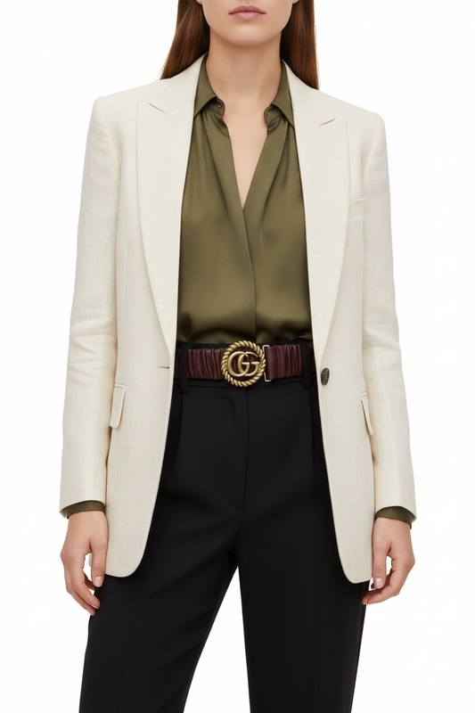Gucci Scrunch Leather Belt