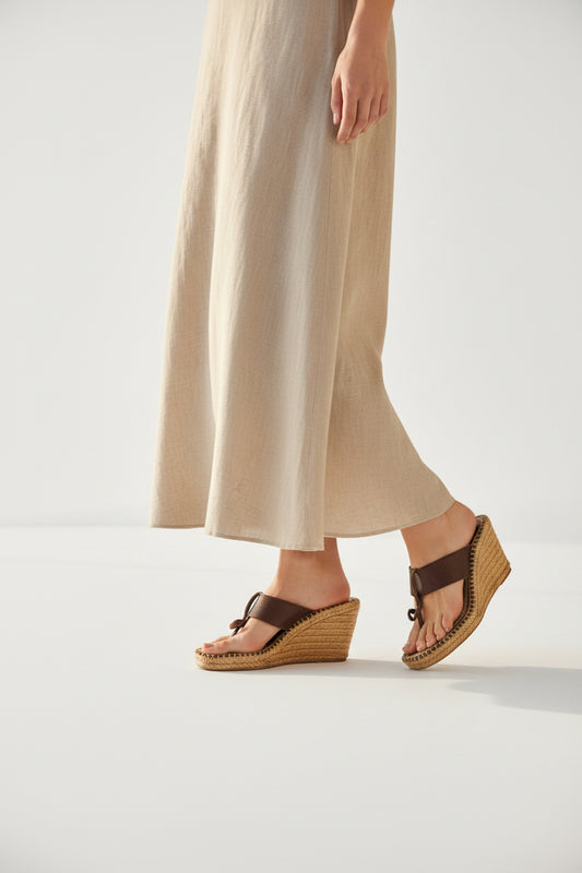 Burberry Nova Check Espadrille Wedge Heels-SHOES-Gazelle Fashion and Style