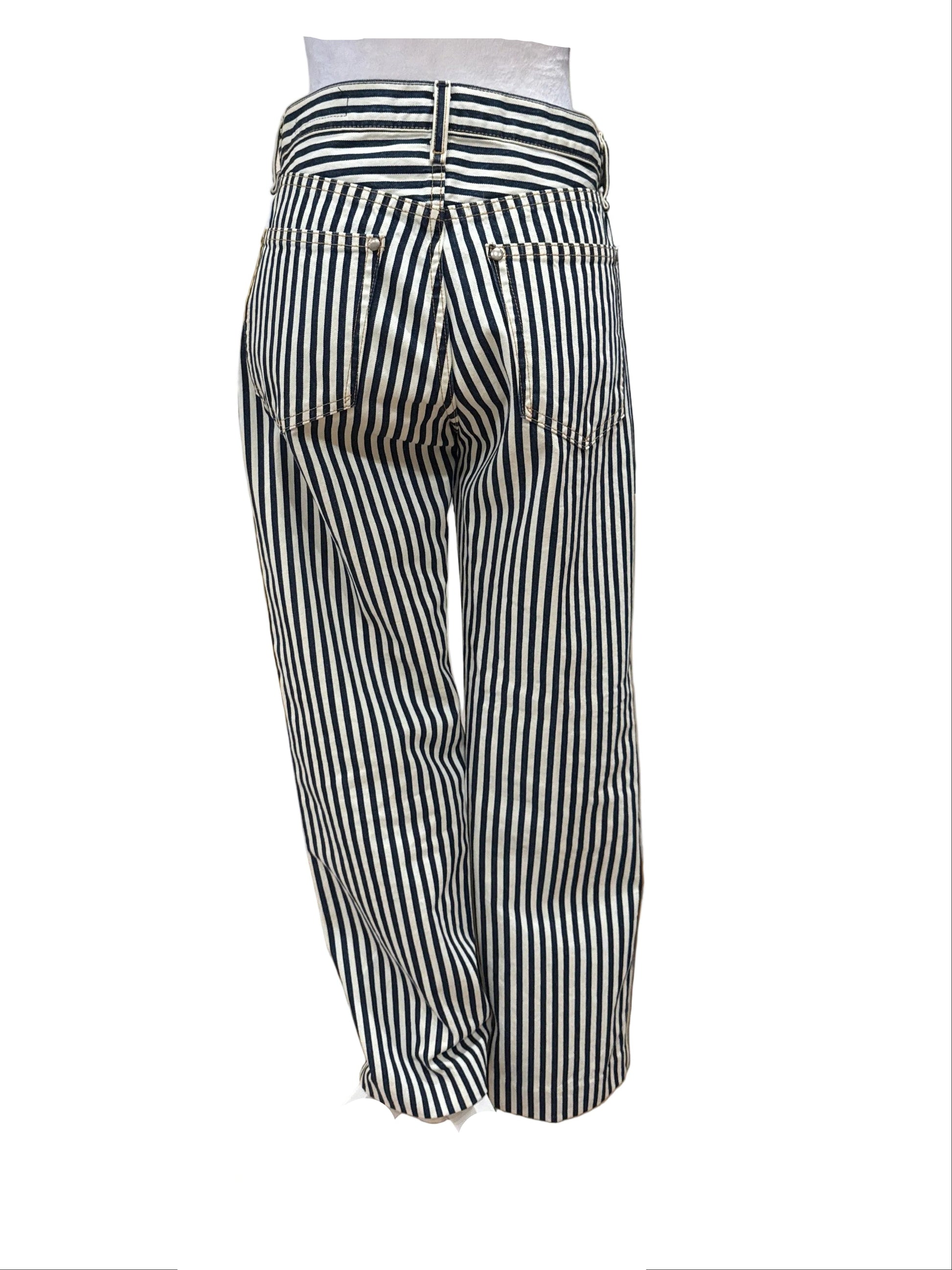 Rag & Bone Striped Jeans-Pants-Gazelle Fashion and Style