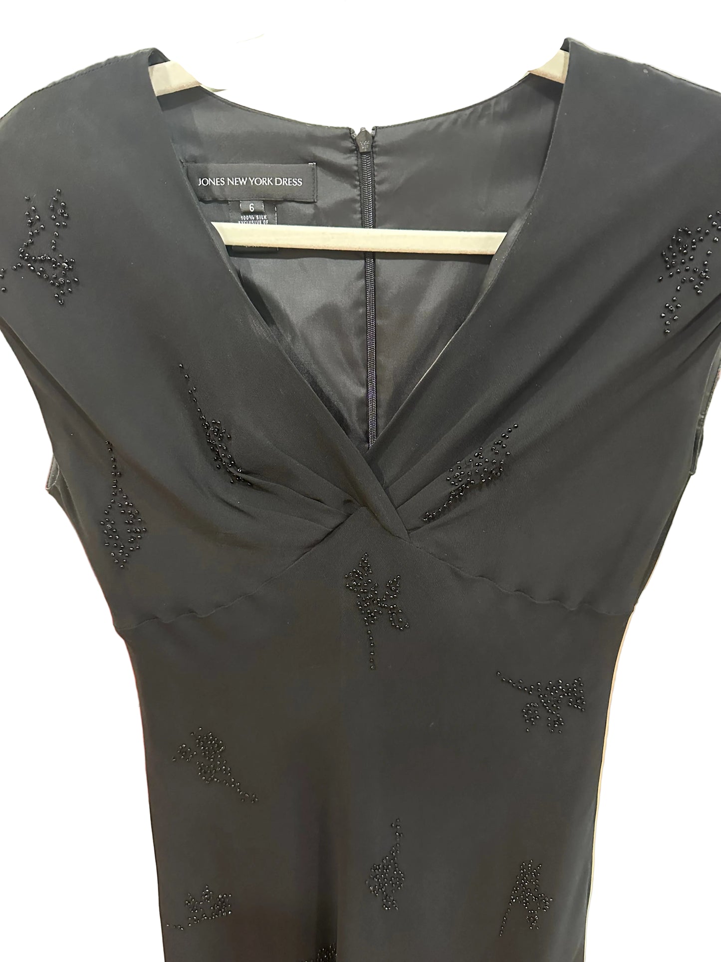 Vintage Jones New York Black Beaded Maxi Dress-DRESS-Gazelle Fashion and Style