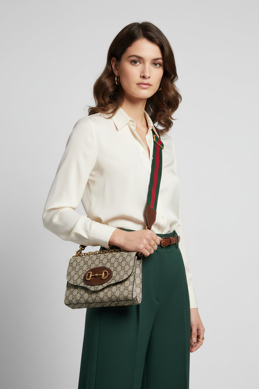 Gucci Monogram Azalea Horse Bit 1955- Gazelle Fashion and Style 