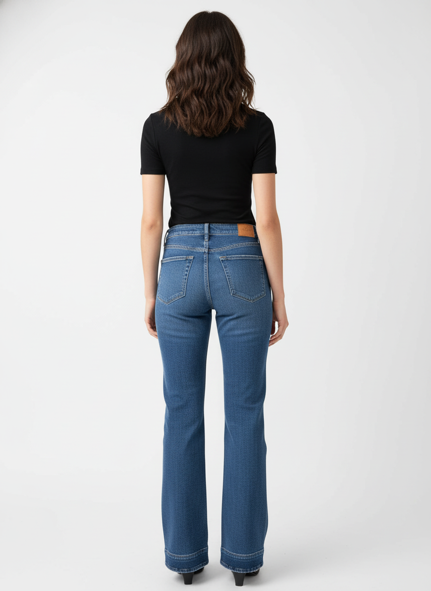 Alice + Olivia Blue Jeans-JEANS-Gazelle Fashion and Style