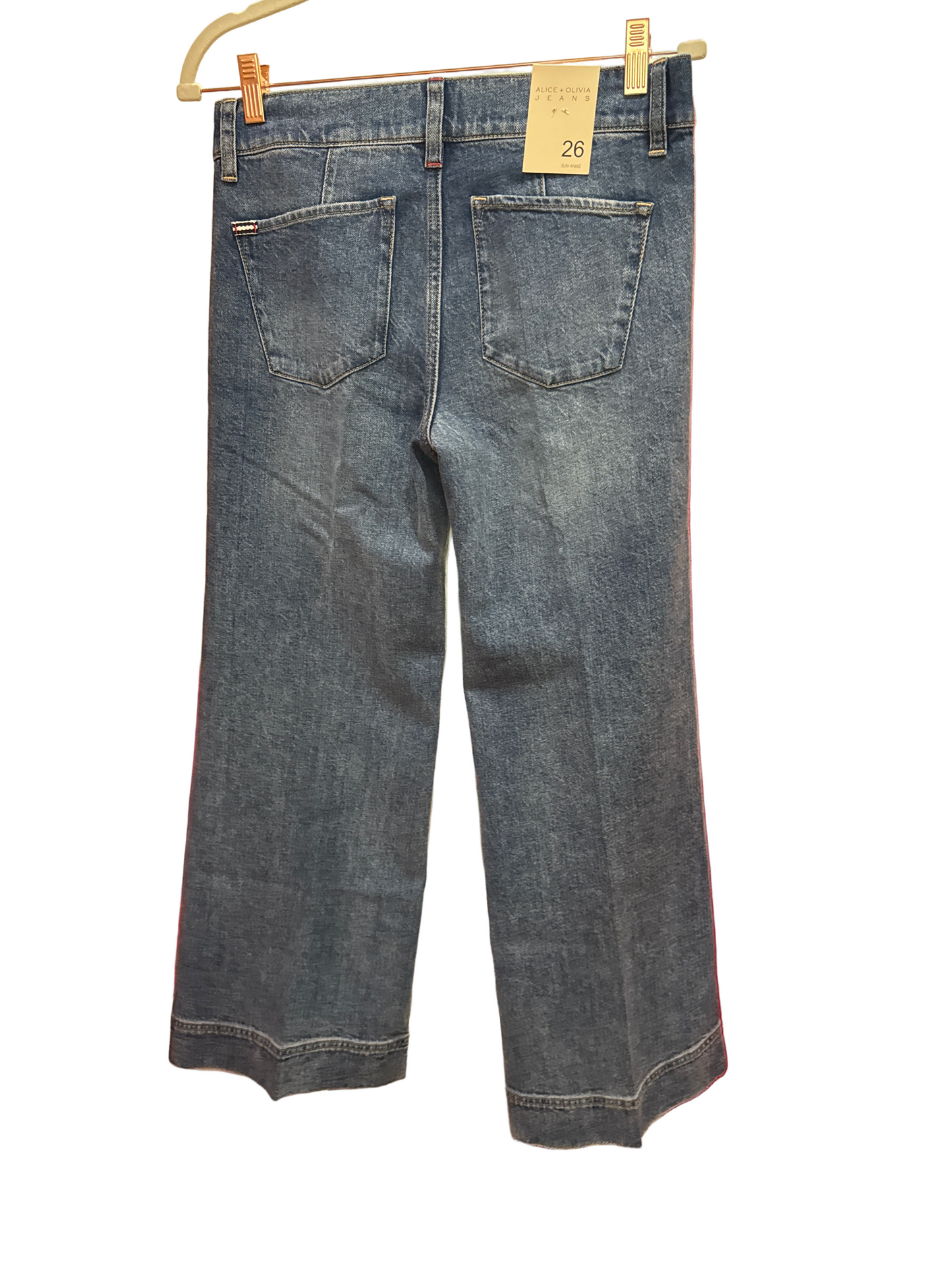 Alice + Olivia Blue Jeans-JEANS-Gazelle Fashion and Style