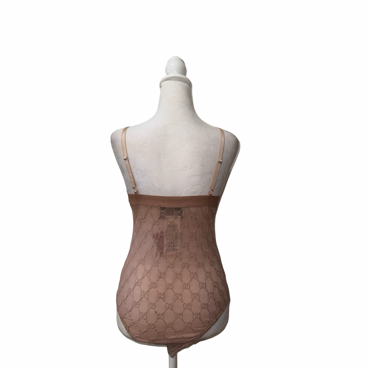 Gucci Sheer Pink Bodysuit- Gazelle Fashion and Style 