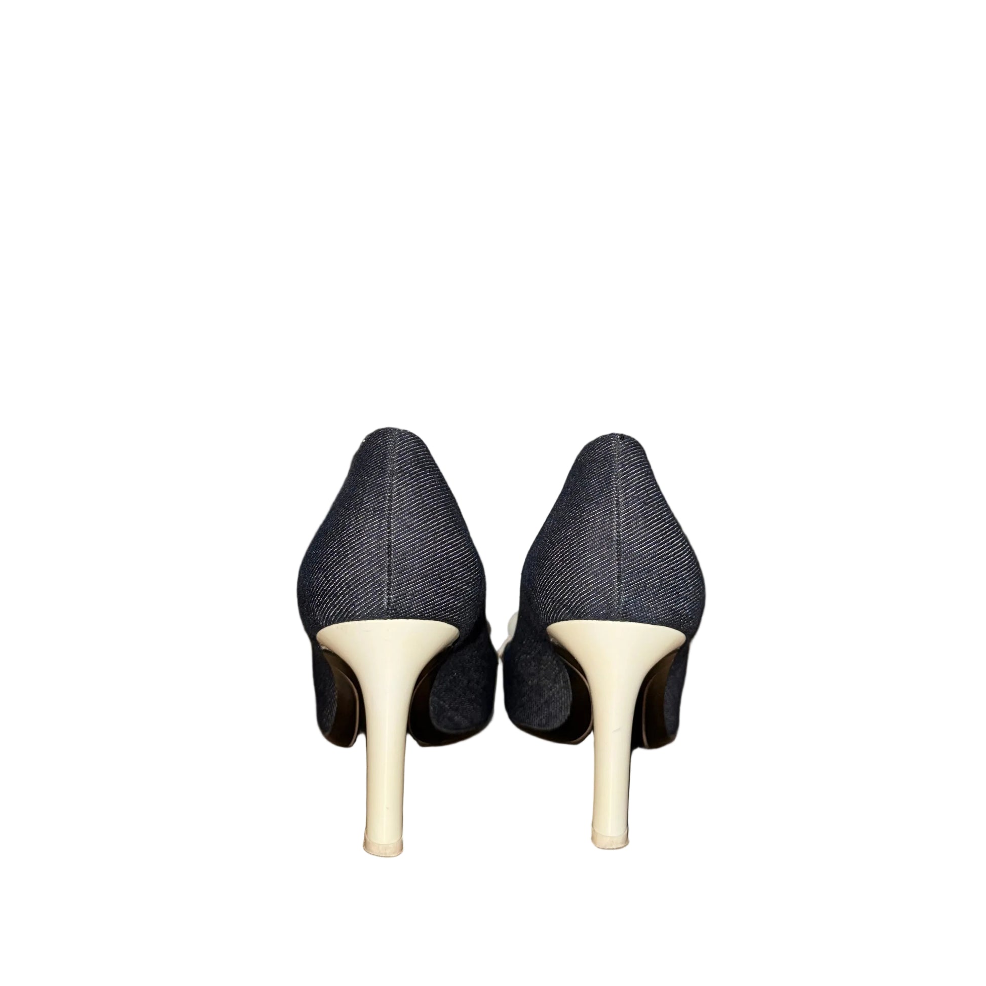 Vintage Ferragamo Denim Loafer Pumps-Gazelle Fashion and Style