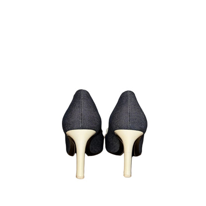 Vintage Ferragamo Denim Loafer Pumps-Gazelle Fashion and Style