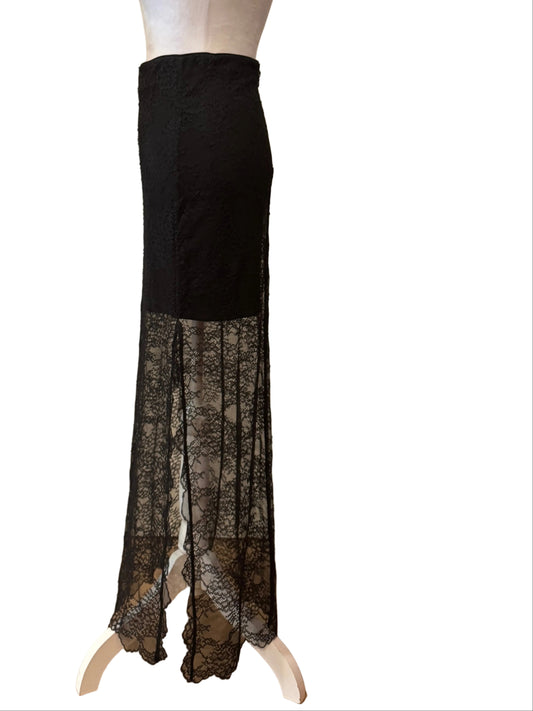 Alice + Olivia Maxi Lace Skirt-SKIRT-Gazelle Fashion and Style