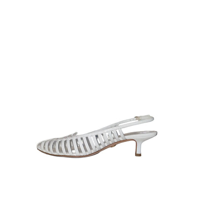 Veronica Beard White Strappy Heels-SHOES-Gazelle Fashion and Style