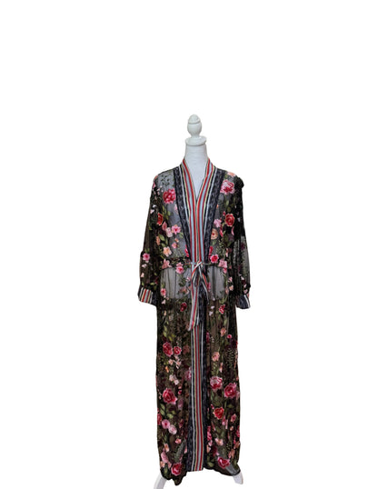 Aratta Journey Sheer Floral Kimono $149-KIMONO-Gazelle Fashion and Style