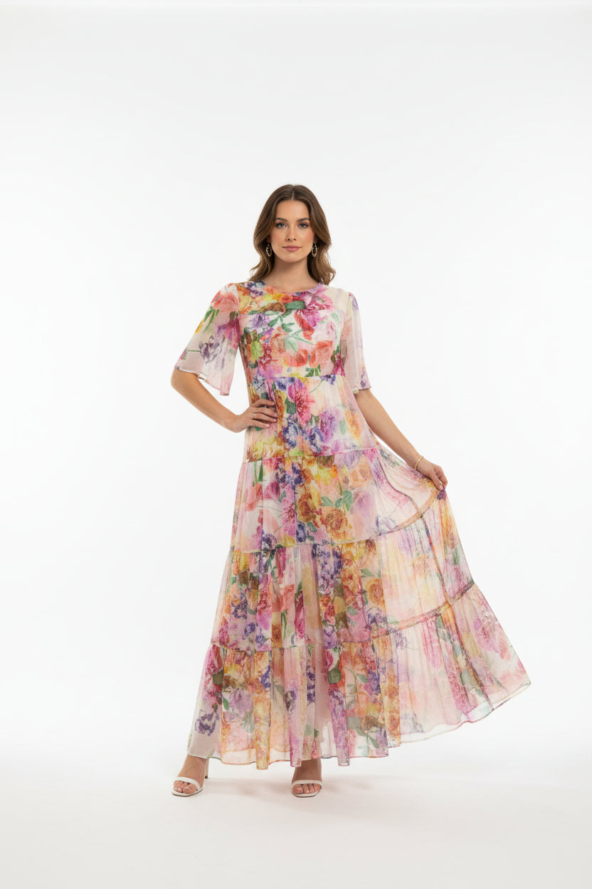Johnny Was Floral Maxi Dress- Gazelle Fashion and Style 