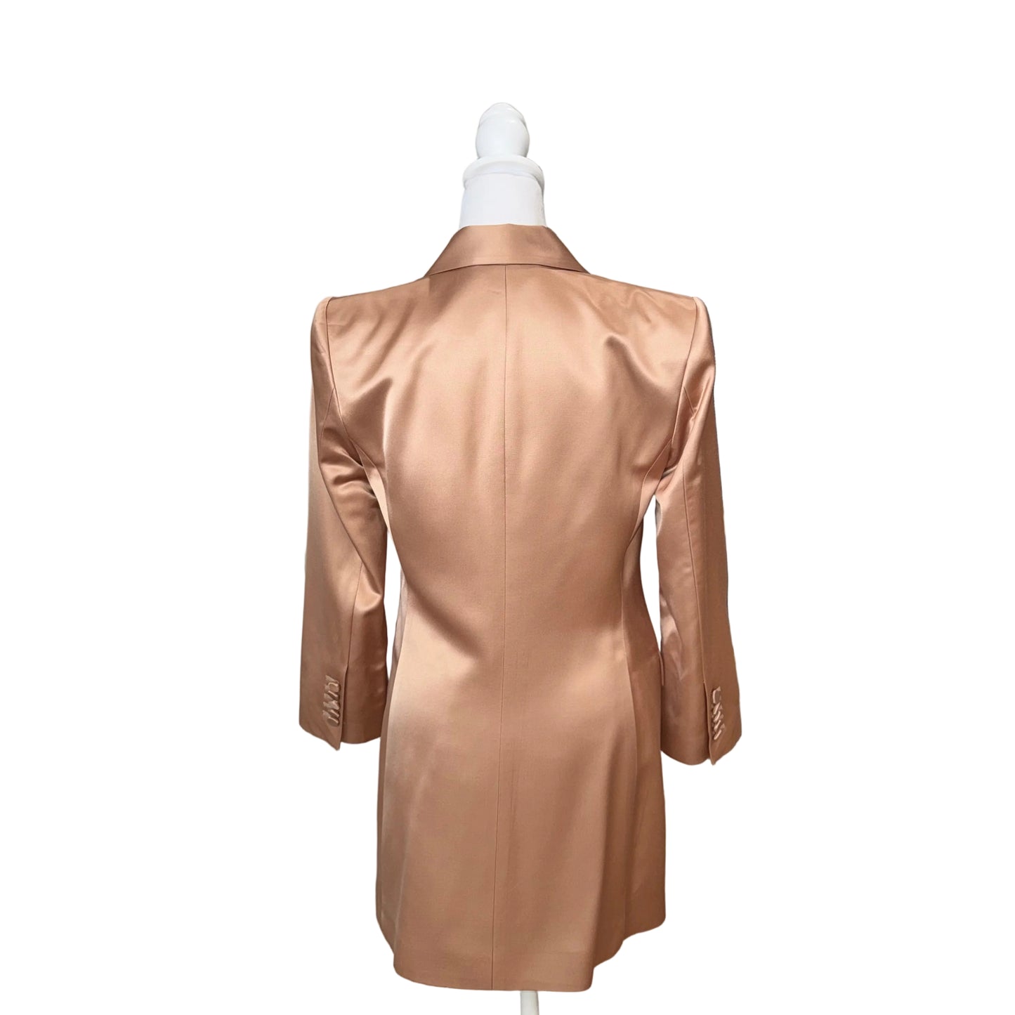 A.L.C Satin Champagne Blazer Dress-DRESS-Gazelle Fashion and Style