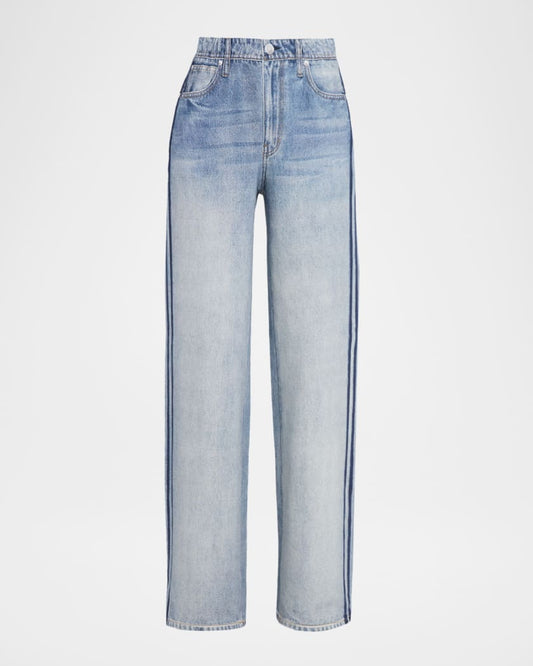 Rag & Bone Miramar Terry Wide-Leg Track Jeans-PANTS-XL-blue-New-Gazelle Fashion and Style