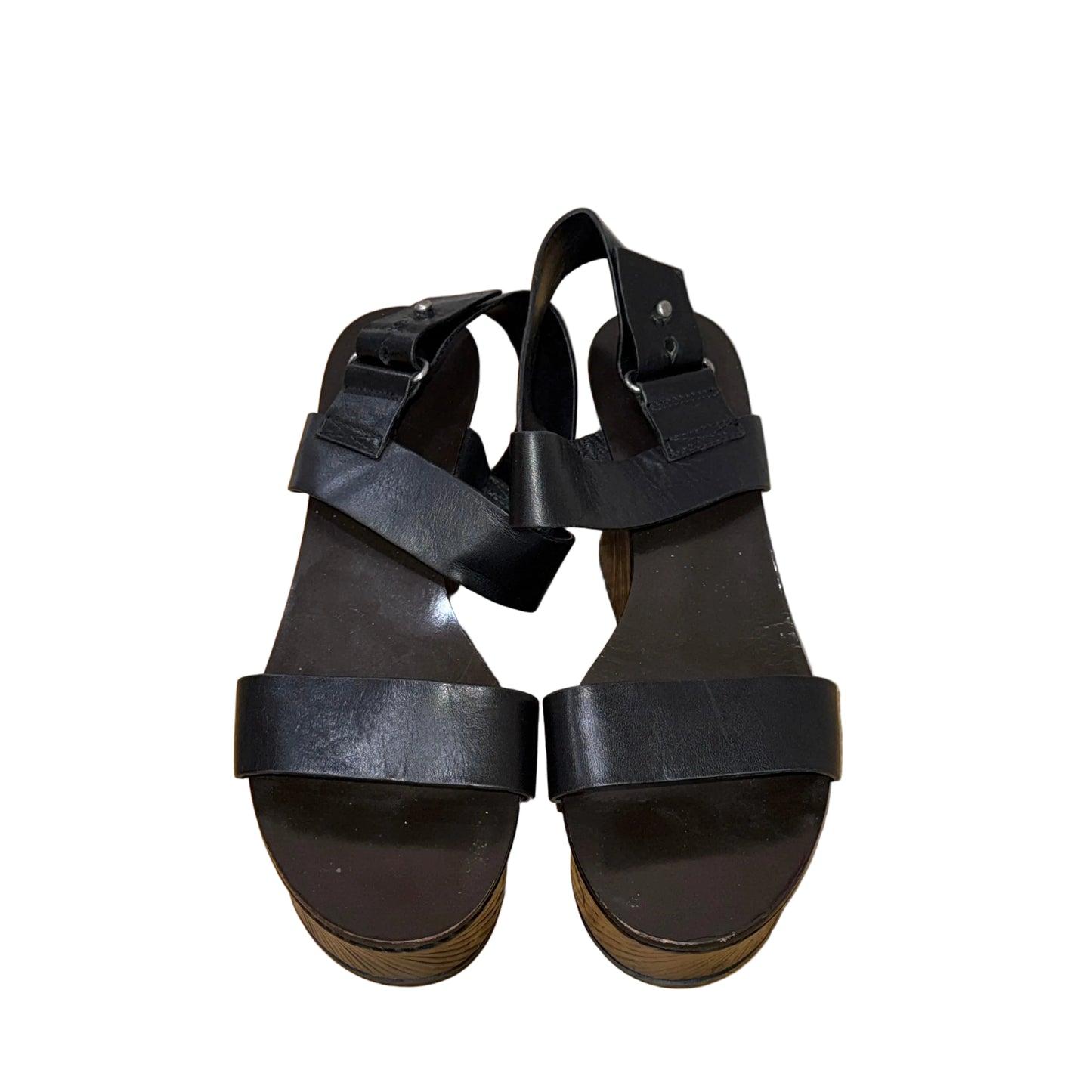 Vera Wang Lavender Black Wedge Heels- Gazelle Fashion and Style 