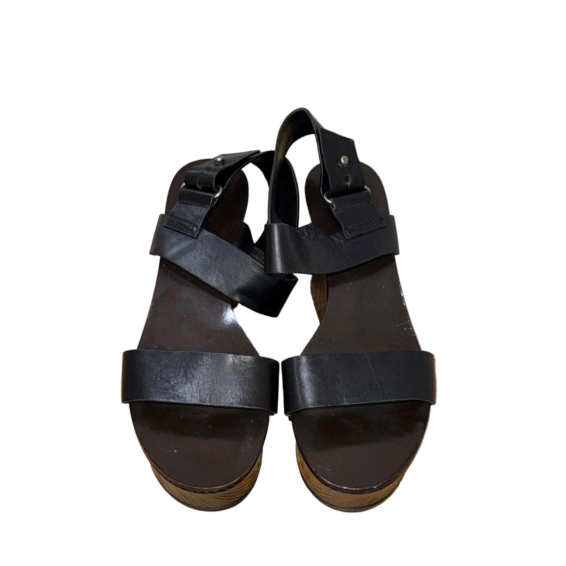 Vera Wang Lavender Black Wedge Heels- Gazelle Fashion and Style 