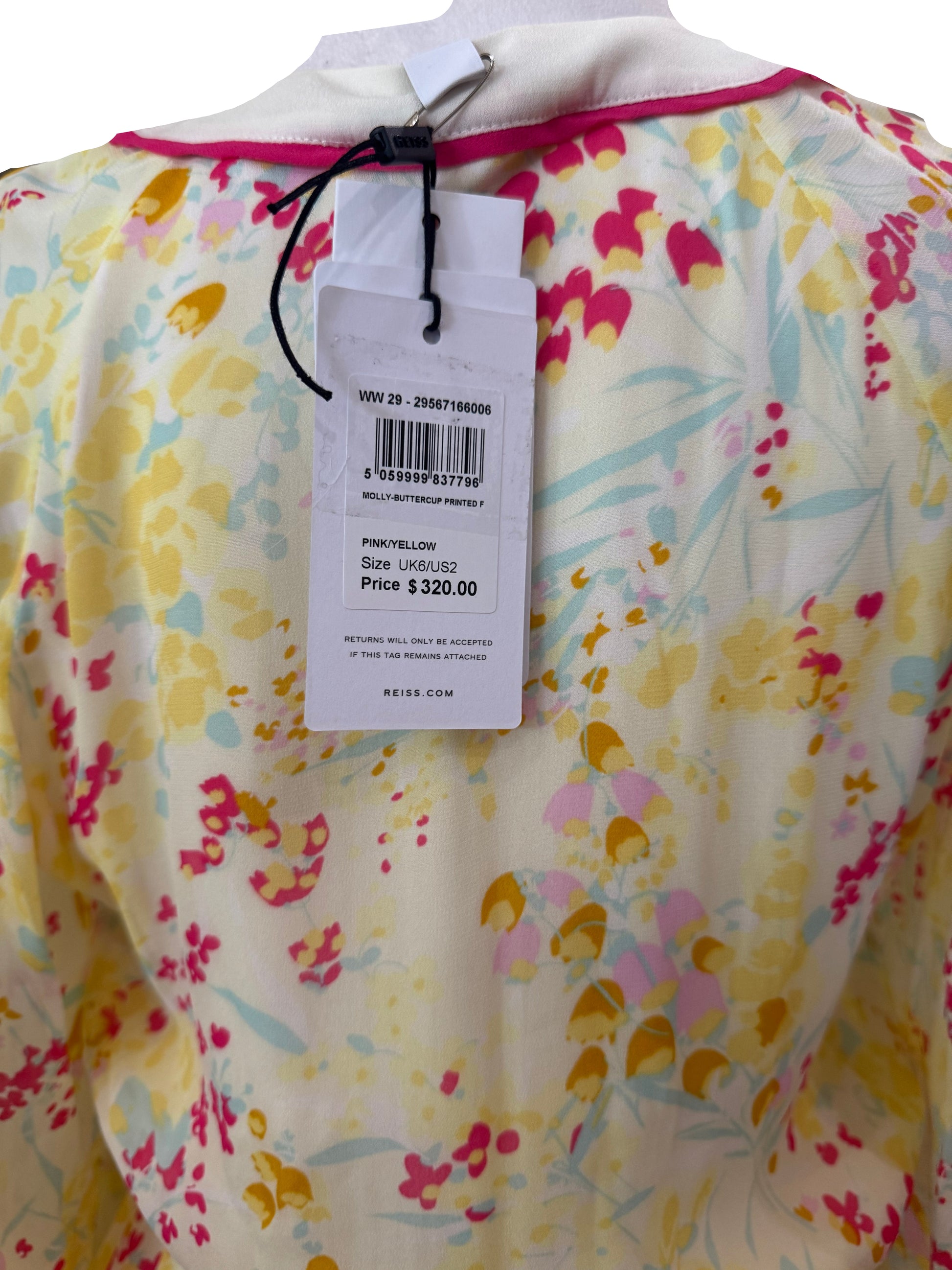 Reiss Molly Buttercup Floral Print Dress- Gazelle Fashion and Style 