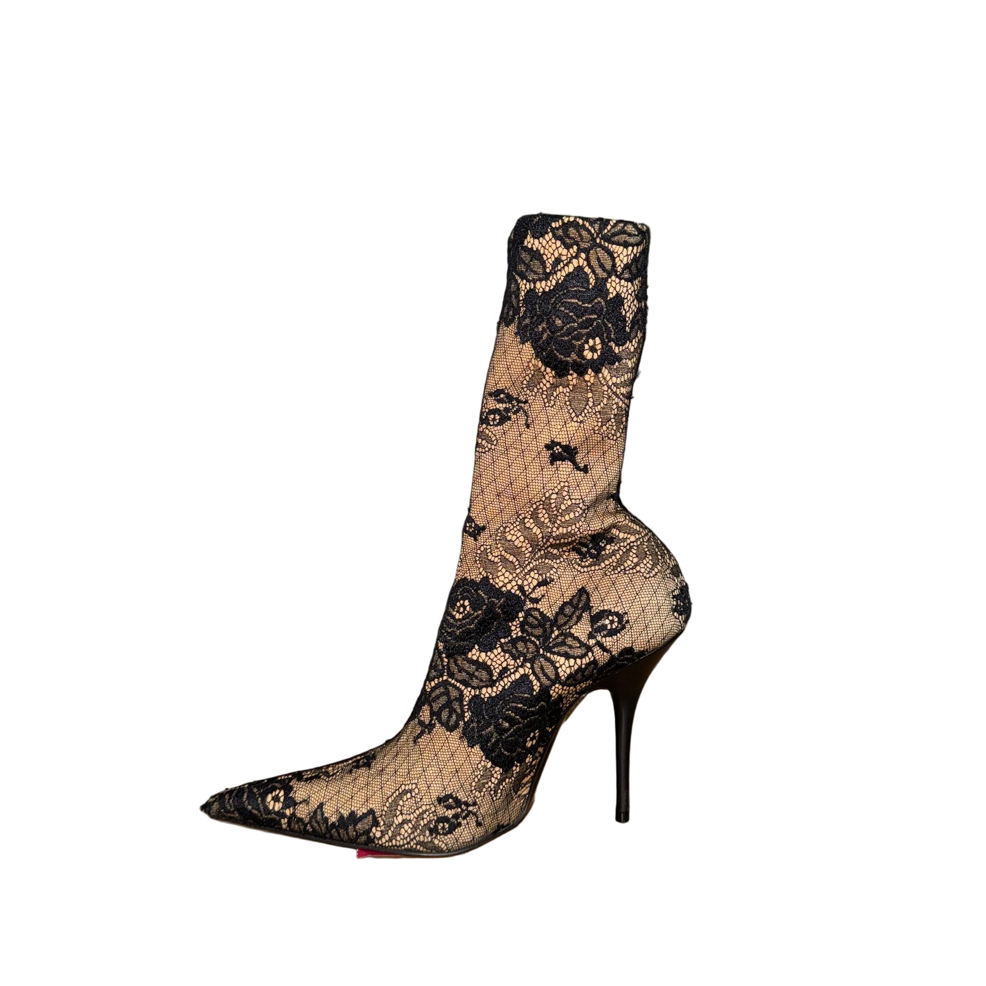Black Lace Stiletto High Heels-SHOES-38-black-New-Gazelle Fashion and Style