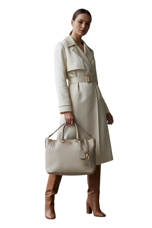 Prada Vitello Daino Leather Handle Bag-HANDBAGS-Gazelle Fashion and Style