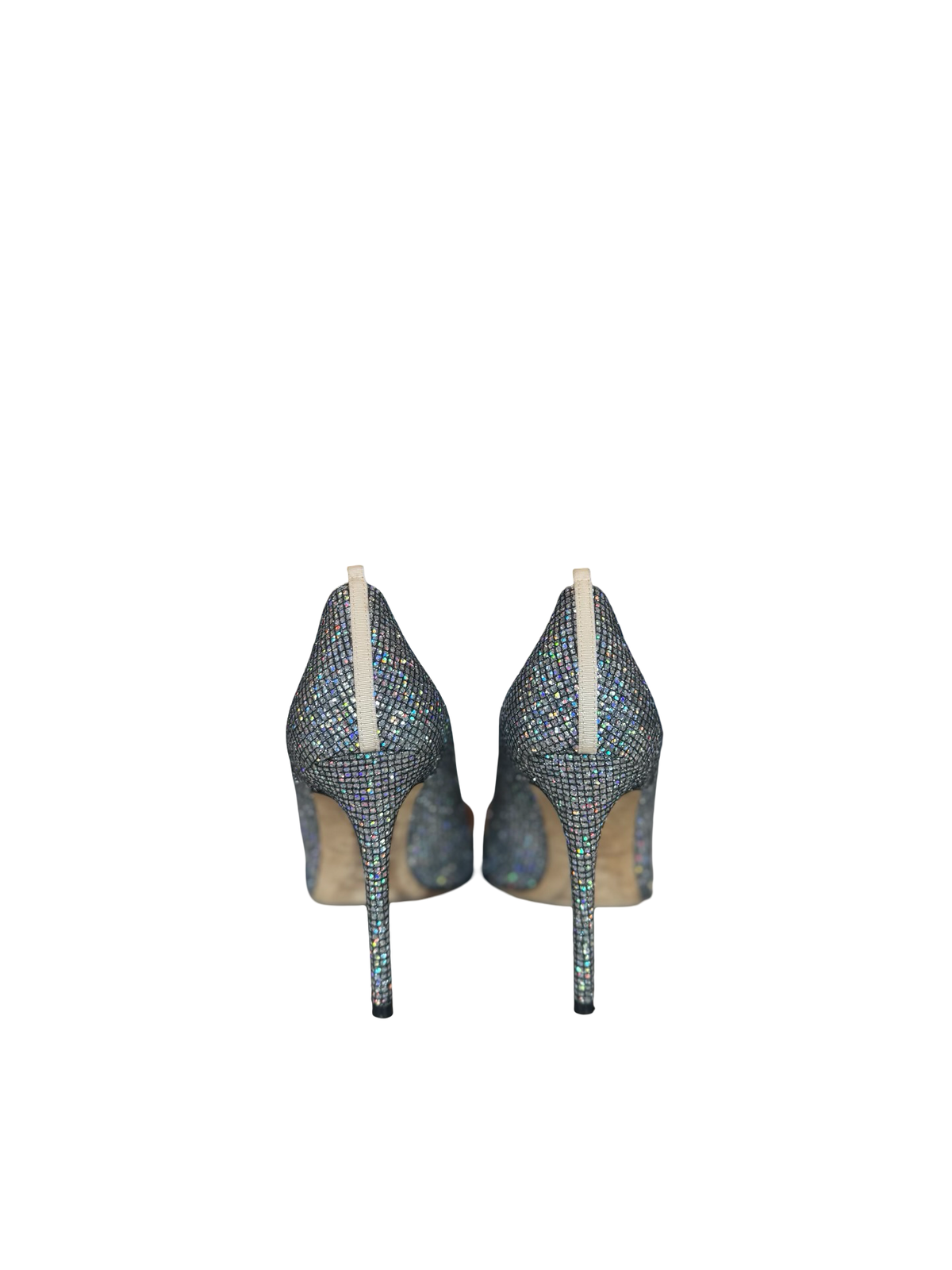 SJP Crystal Mesh Pumps