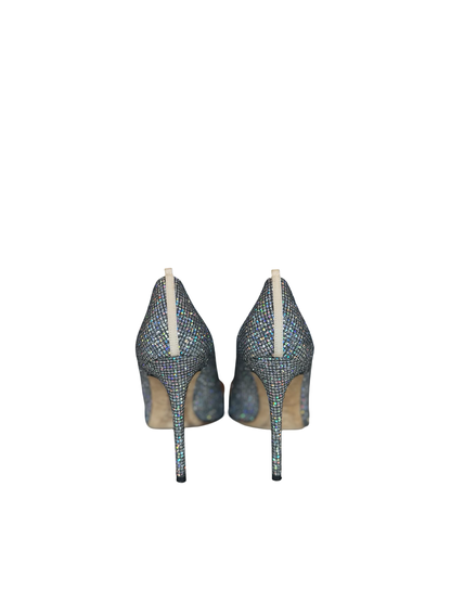 SJP Crystal Mesh Pumps